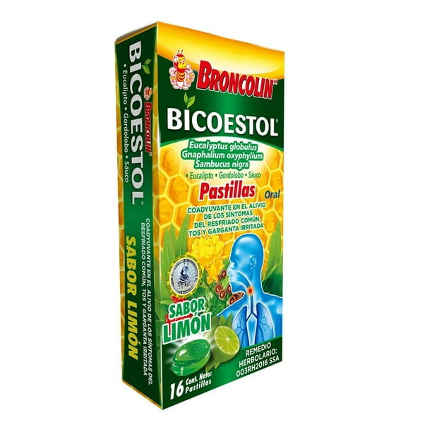 BRONCOLIN BICOESTOL LIMÓN C/16 PASTILLAS