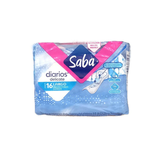 SABA PROTECTORES DIARIOS MULTIESTILOS LARGOS 16 PIEZAS