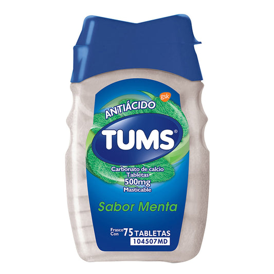 tums antiacido menta 500 mg 75 tabletas