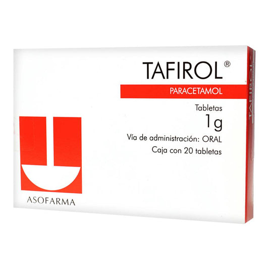 tafirol 1g caja con 20 tabletas
