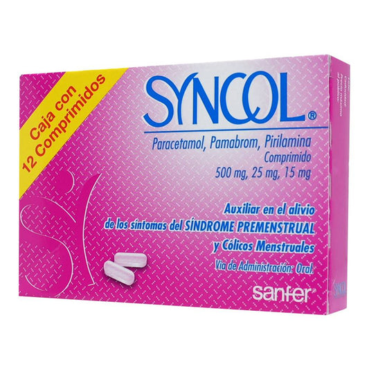 syncol 500/25/15 mg comprimidos con 12