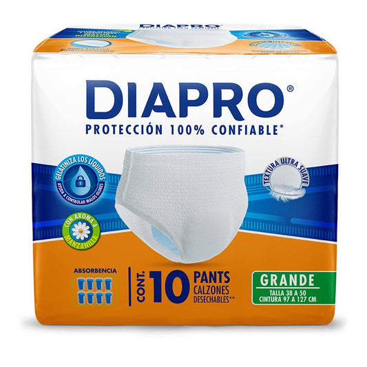 DIAPRO PAÑAL ADULTO GRANDE PANTS C/10