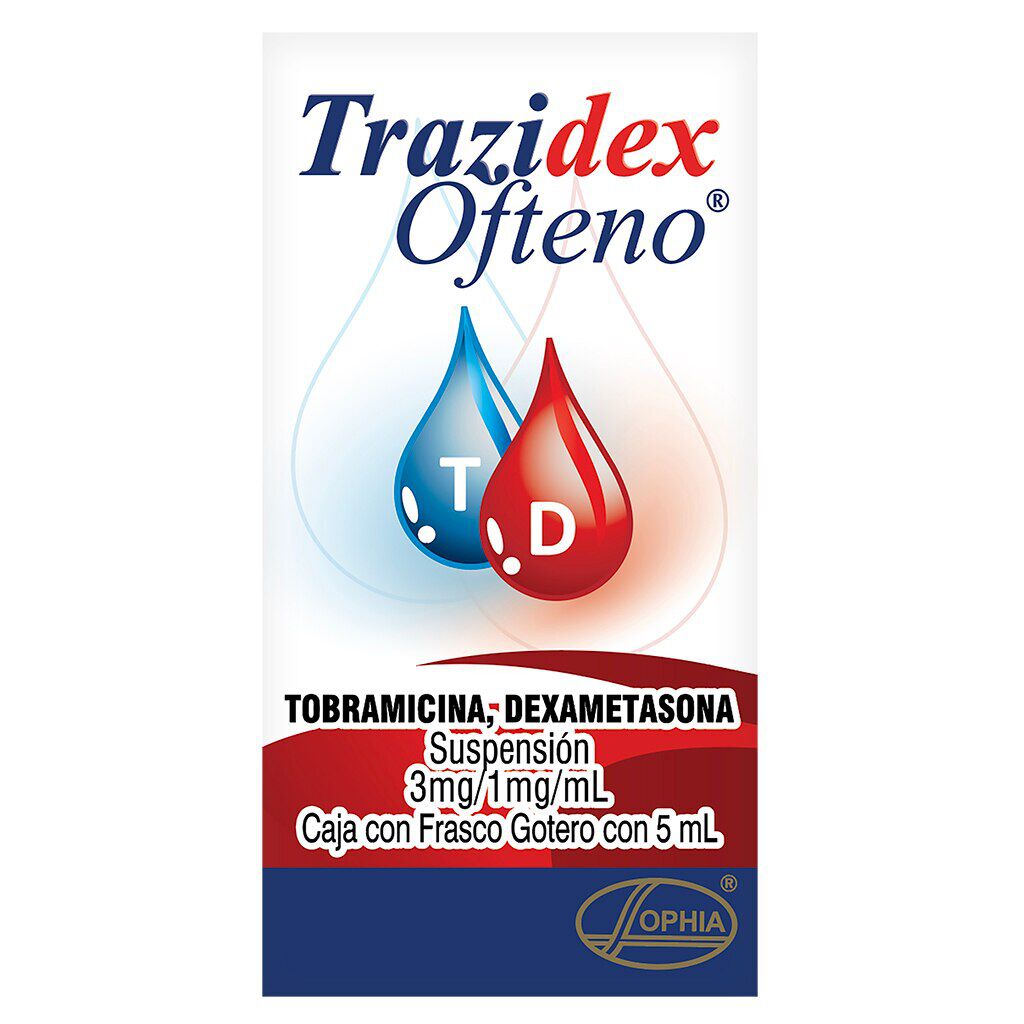 trazidex ofteno suspension 3 mg / 1 mg/ml frasco con 5 ml
