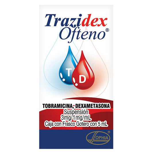 trazidex ofteno suspension 3 mg / 1 mg/ml frasco con 5 ml
