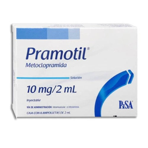 PISA S PRAMOTIL SOLUCION INYECTABLES 6 AMPOLLETAS 2ML