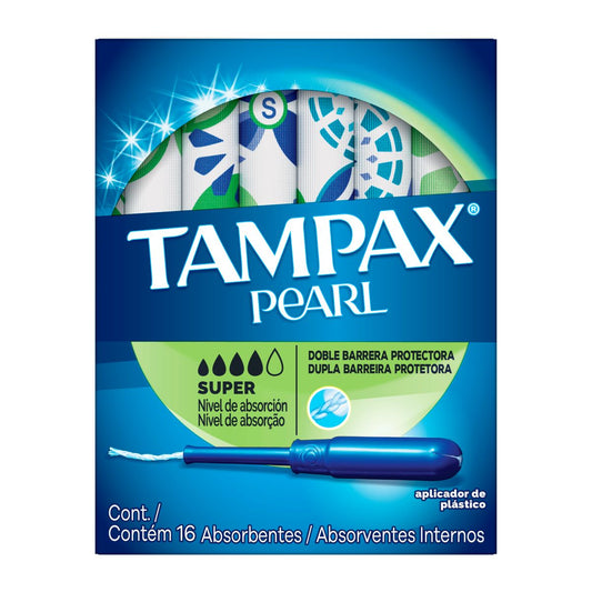 tampax tampones pearl super con 16