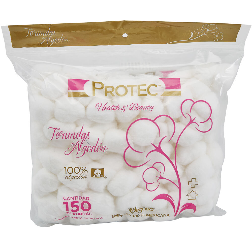 protec torundas de algodon 75 g