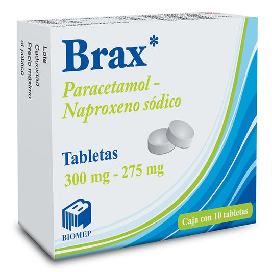 BRAX 300 MG/ 275 MG CON 10 TABLETAS