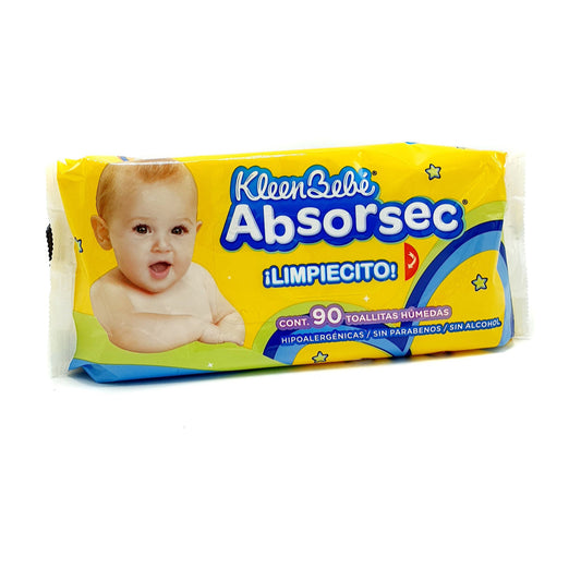 kleenbebŽ absorsec 90 toallitas hœmedas
