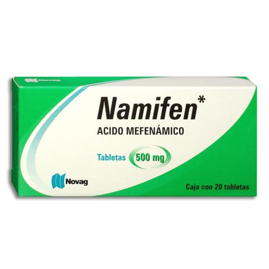 NAMFIEN (ÁCIDO MEFENÁMICO) 500 MG 20 TABLETAS