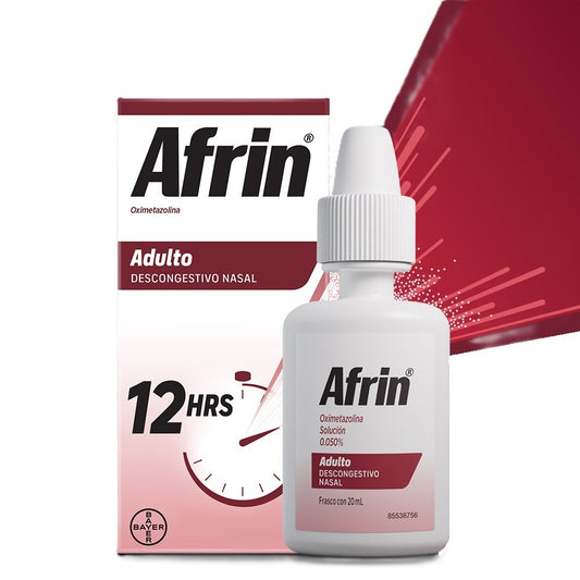 AFRIN (OXIMETAZOLINA) ADULTO, DESCONGESTIVO NASAL SOLUCIÓN 0.050% 20ML