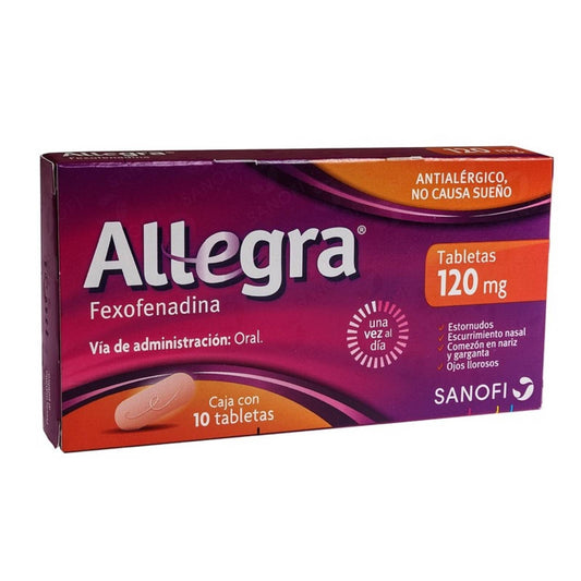 ALLEGRA (FEXOFENADINA) 120 MG 10 TABLETAS
