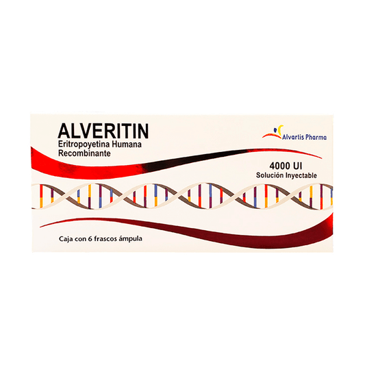 ALVERITIN (ERITROPOYETINA) FRASCO 4000 UI CAJA C/6