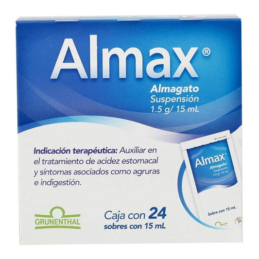 ALMAX SUSPENSIÓN 1.5 g/15 mL 24 SOBRES