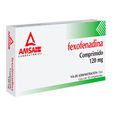 AMSA FEXOFENADINA 120 MG CON 10 COMPRIMIDOS