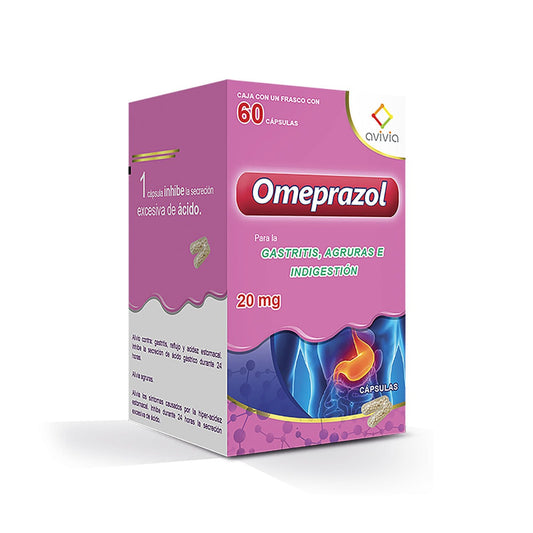 AVIVIA OMEPRAZOL 20 MG FRASCO 60 CÁPSULAS