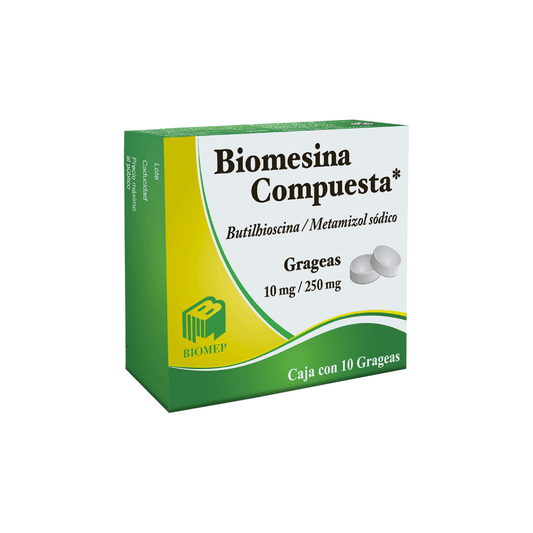 BUTILHIOSCINA / METAMIZOL SODICO GRAGEAS 10 MG / 250 MG CAJA C/10