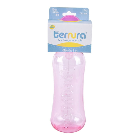 BIBERÓN TERNURA COLOR CON MAMILA 8 OZ