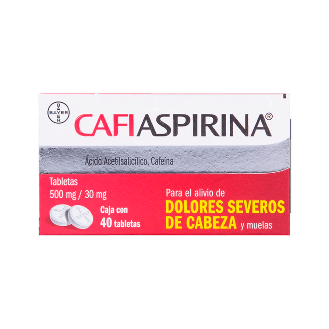 CAFIASPIRINA (ACIDO ACETILSALICILICO/CAFEINA) TABLETAS CAJA C/40