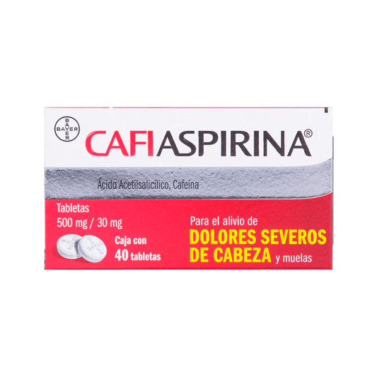 CAFIASPIRINA (ACIDO ACETILSALICILICO/CAFEINA) TABLETAS CAJA C/40