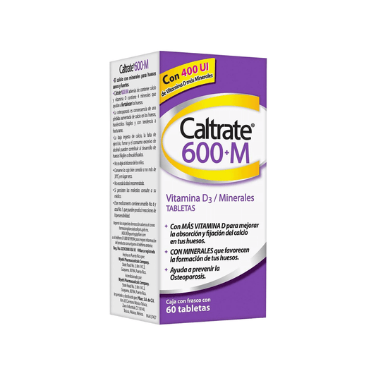 CALTRATE 600 + M 400 UI TABLETAS CAJA C/60