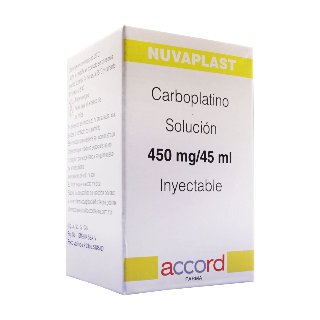 CARBOPLATINO SOLUCION 450 MG / 45 ML INYECTABLE