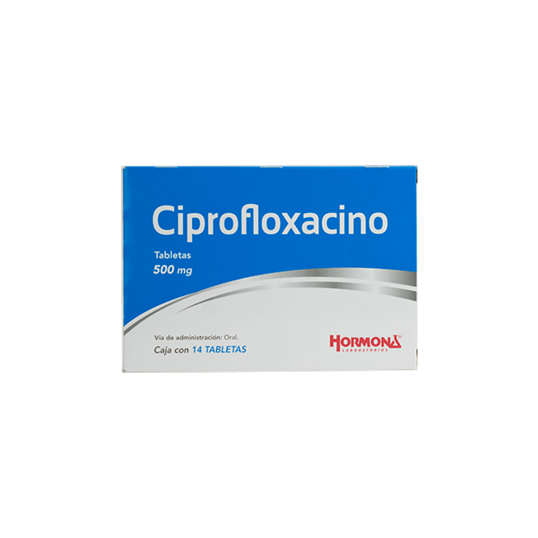 CIPROFLOXACINO (HORMONA LABORATORIOS) TABLETAS 500 MG CAJA C/14