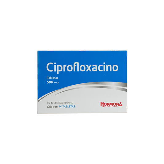 CIPROFLOXACINO (HORMONA LABORATORIOS) TABLETAS 500 MG CAJA C/14
