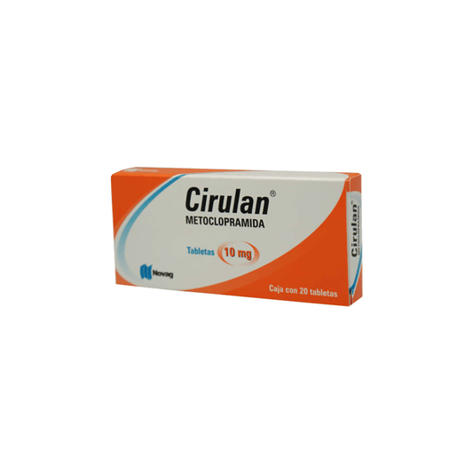 CIRULAN (METOCLOPRAMIDA) TABLETAS 10 MG CAJA C/20