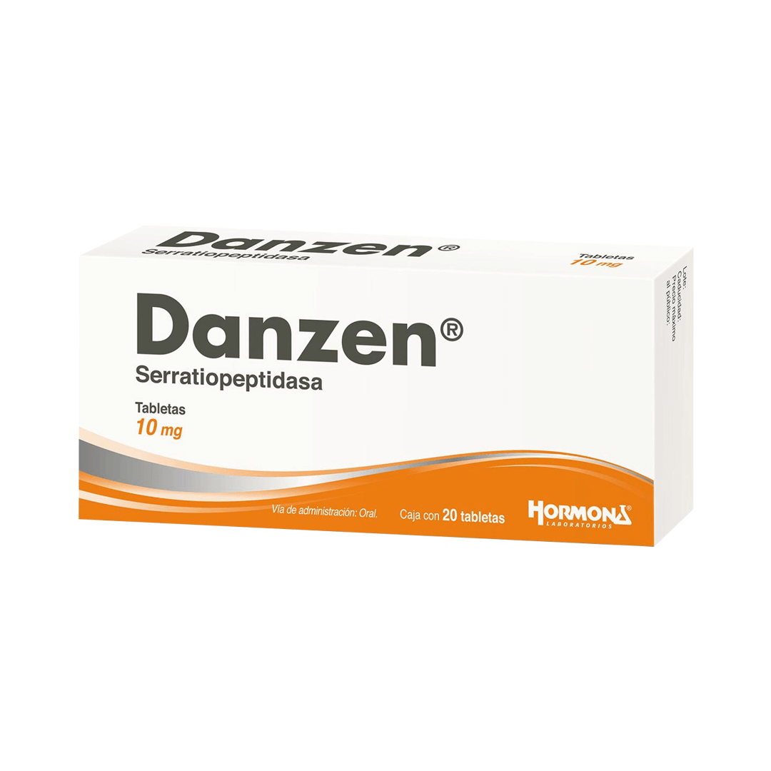 DANZEN (SERRATIOPEPTIDASA) TABLETAS 10 MG CAJA C/20