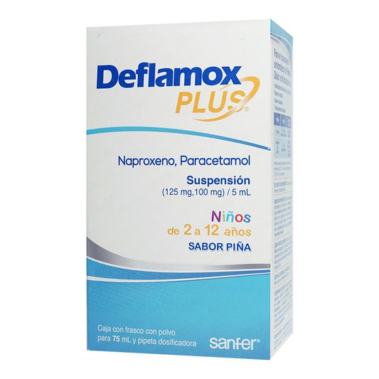 DEFLAMOX PLUS 125/100 MG SUSPENSIÓN 75 ML