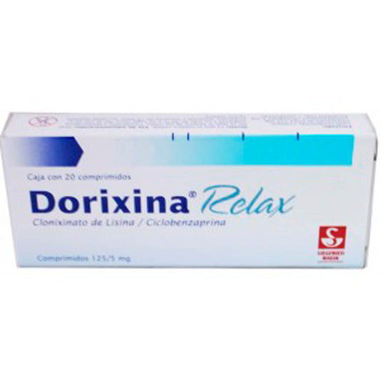 DORIXINA RELAX (CLOXINATO DE LISINA/METOCARBAMOL) 125 MG/5 MG C/20 COMPRIMIDOS