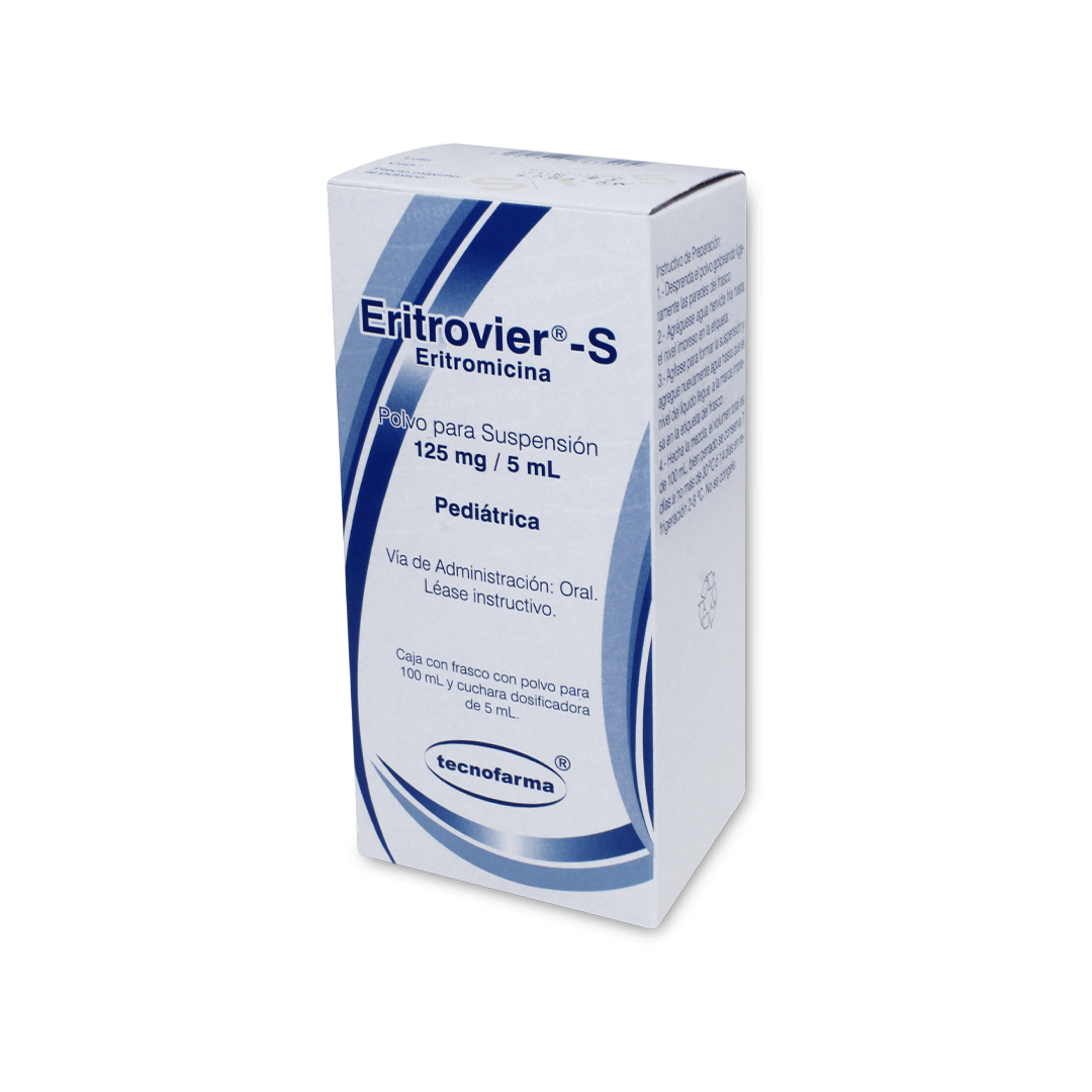 ERITROVIER-S PEDRIATICA (ERITROMICINA) SUSPENSION 125 MG/5 ML FRASCO C/100 ML