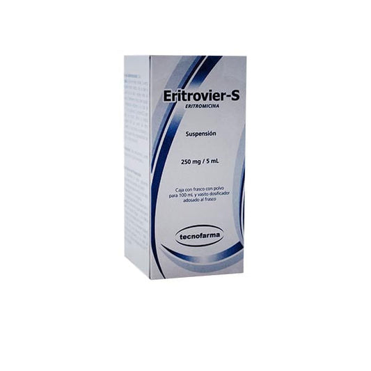 ERITROVIER S 250 MG ERITROMICINA SUSPENSIÓN 100 ML