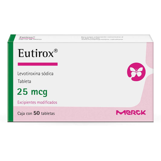 EUTIROX 25 MCG CAJA CON 50 TABLETAS