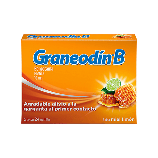 GRANEODIN B MIEL LIMON (BENZOCAINA) PASTILLAS 10 MG CAJA C/24