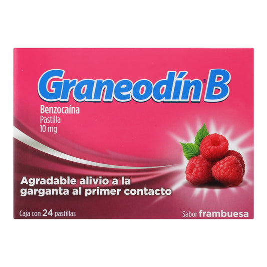 GRANEODÍN B 10 MG FRAMBUESA 24 PASTILLAS