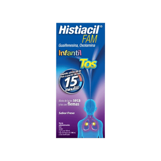 HISTIACIL FAM INFANTIL (GUAIFENESINA/OXOLAMINA) JARABE FRASCO C/140 ML