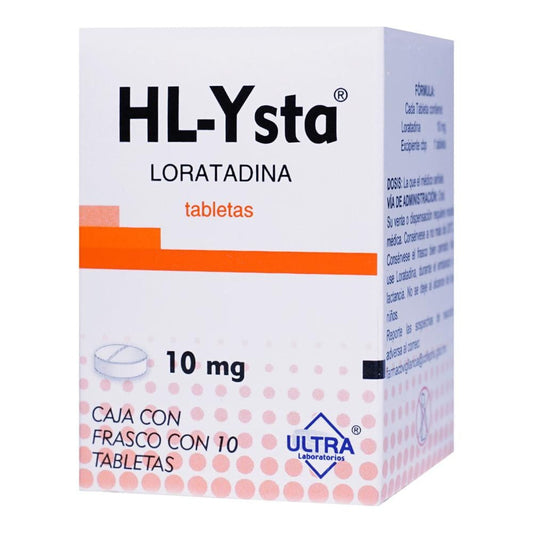 HL-YSTA 10 MG CAJA CON 10 TABLETAS LORATADINA