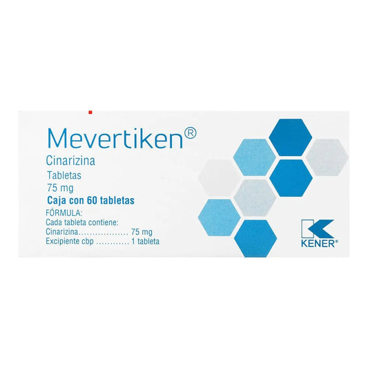 KENER MEVERTIKEN (CINARIZINA) 75 MG C/60 TABLETAS