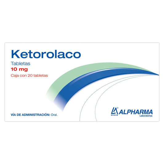KETOROLACO 10MG CON 20 ALPHARMA TABLETAS