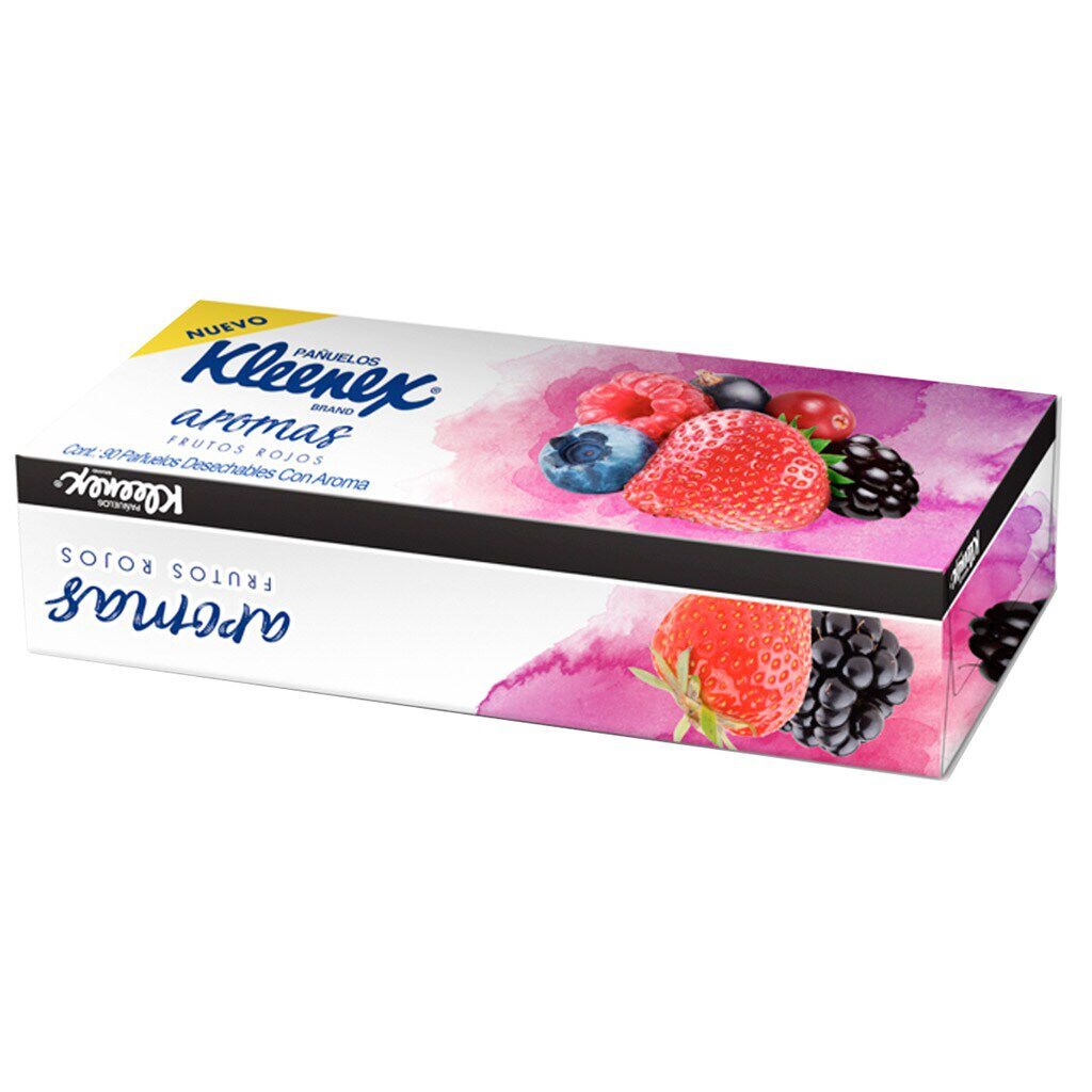 KLEENEX AROMAS FRUTOS ROJOS C/90 PAÑUELOS