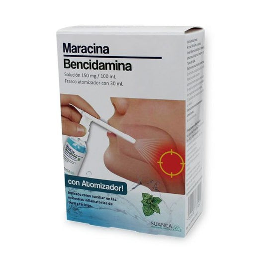 MARACINA (BENCIDAMINA) SOLUCIÓN CON APLICADOR DE 150 MG / 100 ML CON 30 ML