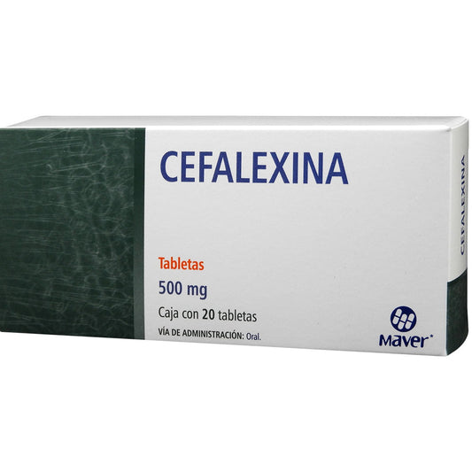 MAVER CEFALEXINA 500 MG 20 TABLETAS