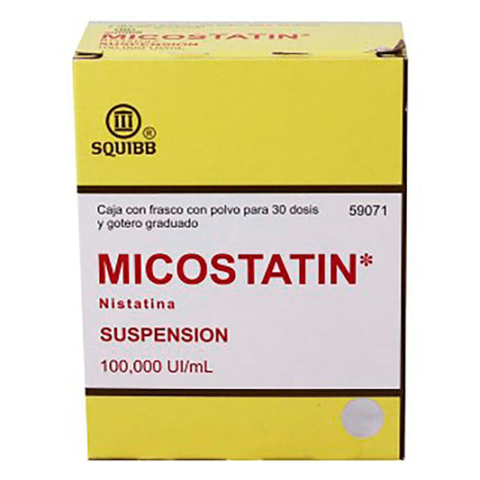 MICOSTATIN SUSPENSIÓN 100,000 UI/ML FRASCO CON POLVO PARA 30 DOSIS