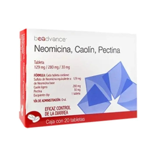 NEOM/CAOLÍN/PECTINA 20 TABLETAS BEADVANCE