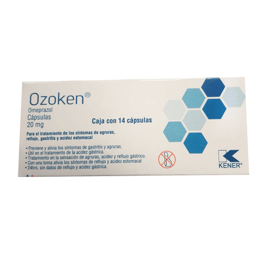 OZOKEN OMEPRAZOL CAPSULAS 20 MG CAJA C/14