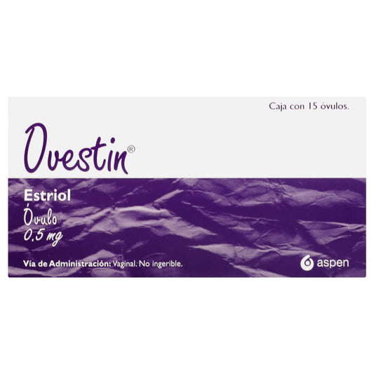 OVESTIN 0.5 MG CAJA CON 15 ÓVULOS