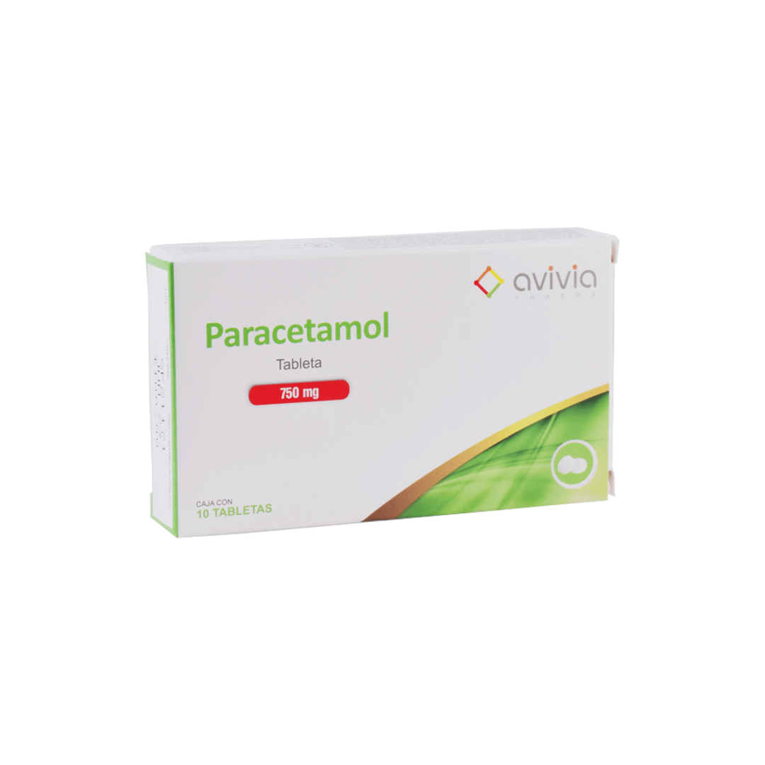 PARACETAMOL TABLETA 750 MG CAJA C/10