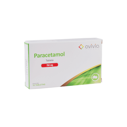 PARACETAMOL TABLETA 750 MG CAJA C/10